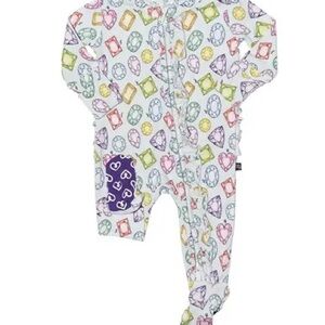 Gemstone Print Kids Footie Pajamas